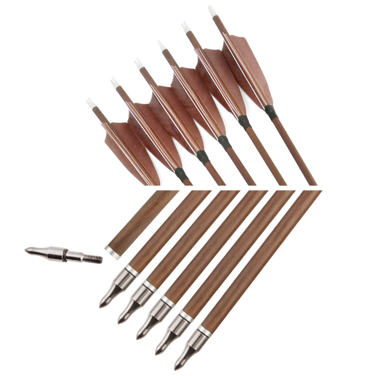 Pure Carbon Arrows Natural Feather 31 inch Bow Hunting