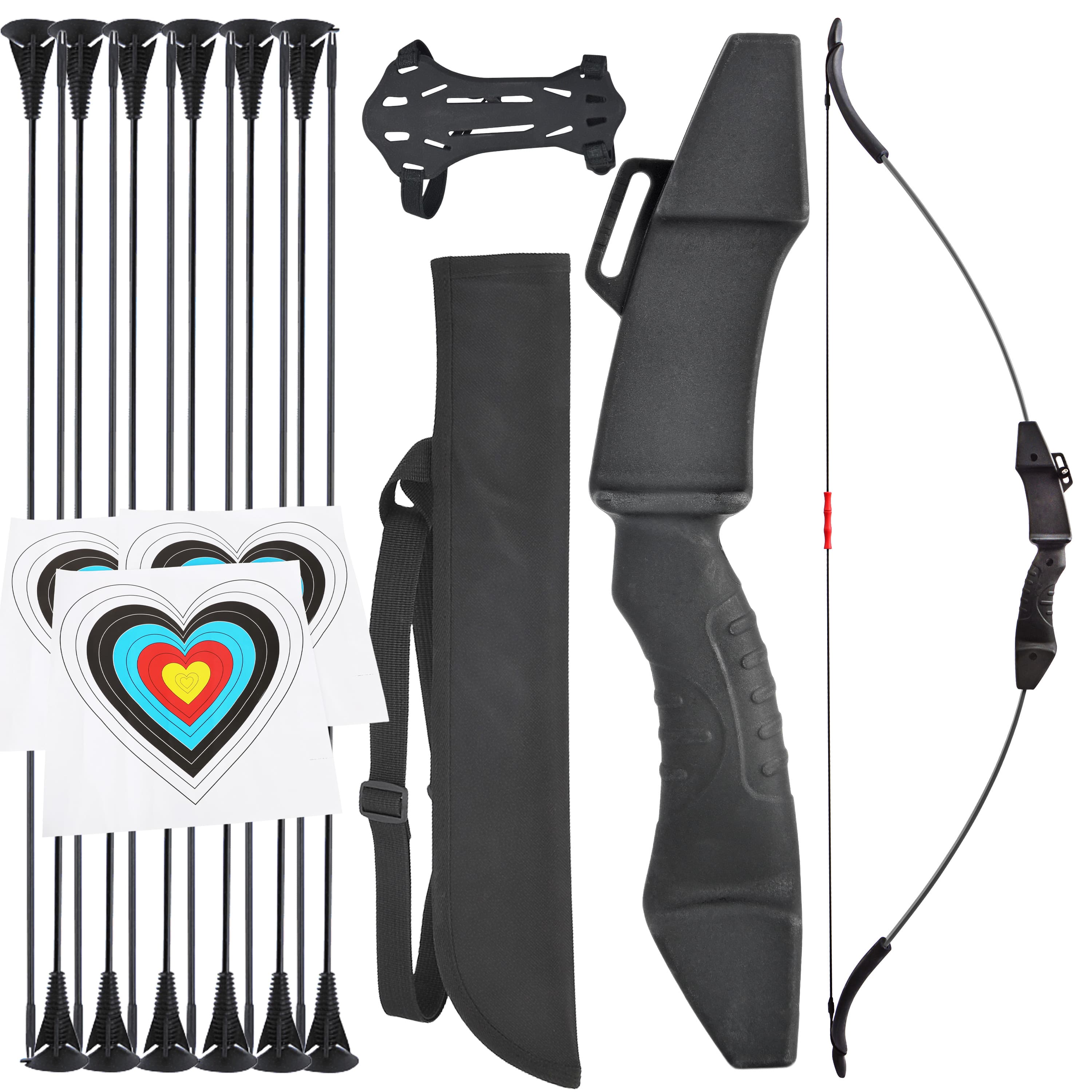 Youth Recurve Bow & Arrow Set Kids Children Target Gift 8-15lbs