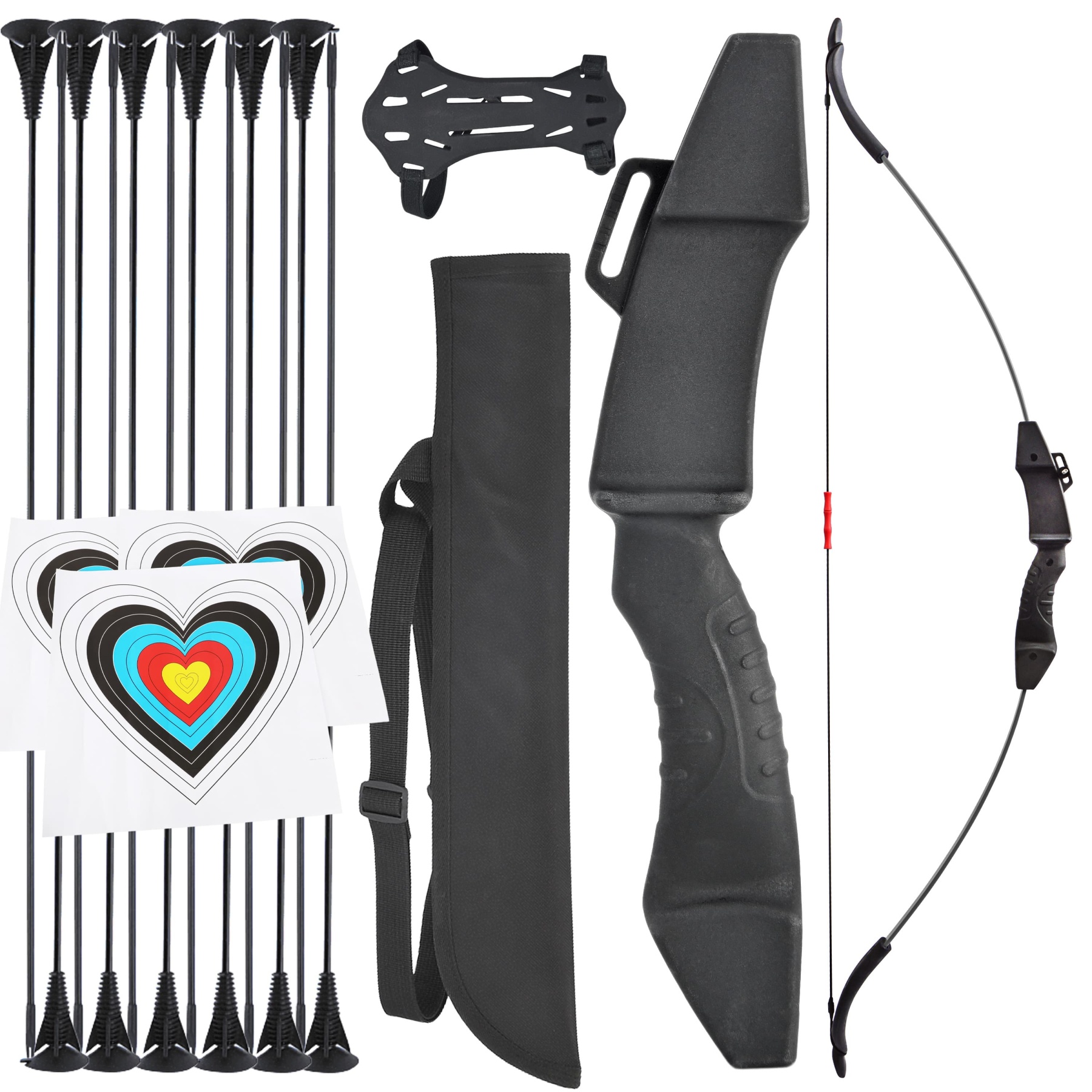 Youth Recurve Bow & Arrow Set Kids Children Target Gift 8-15lbs
