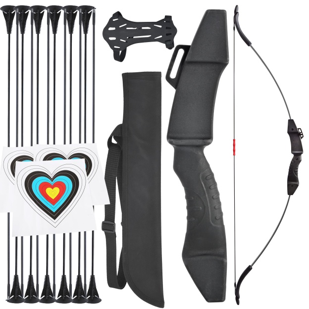 Youth Recurve Bow & Arrow Set Kids Children Target Gift 8-15lbs