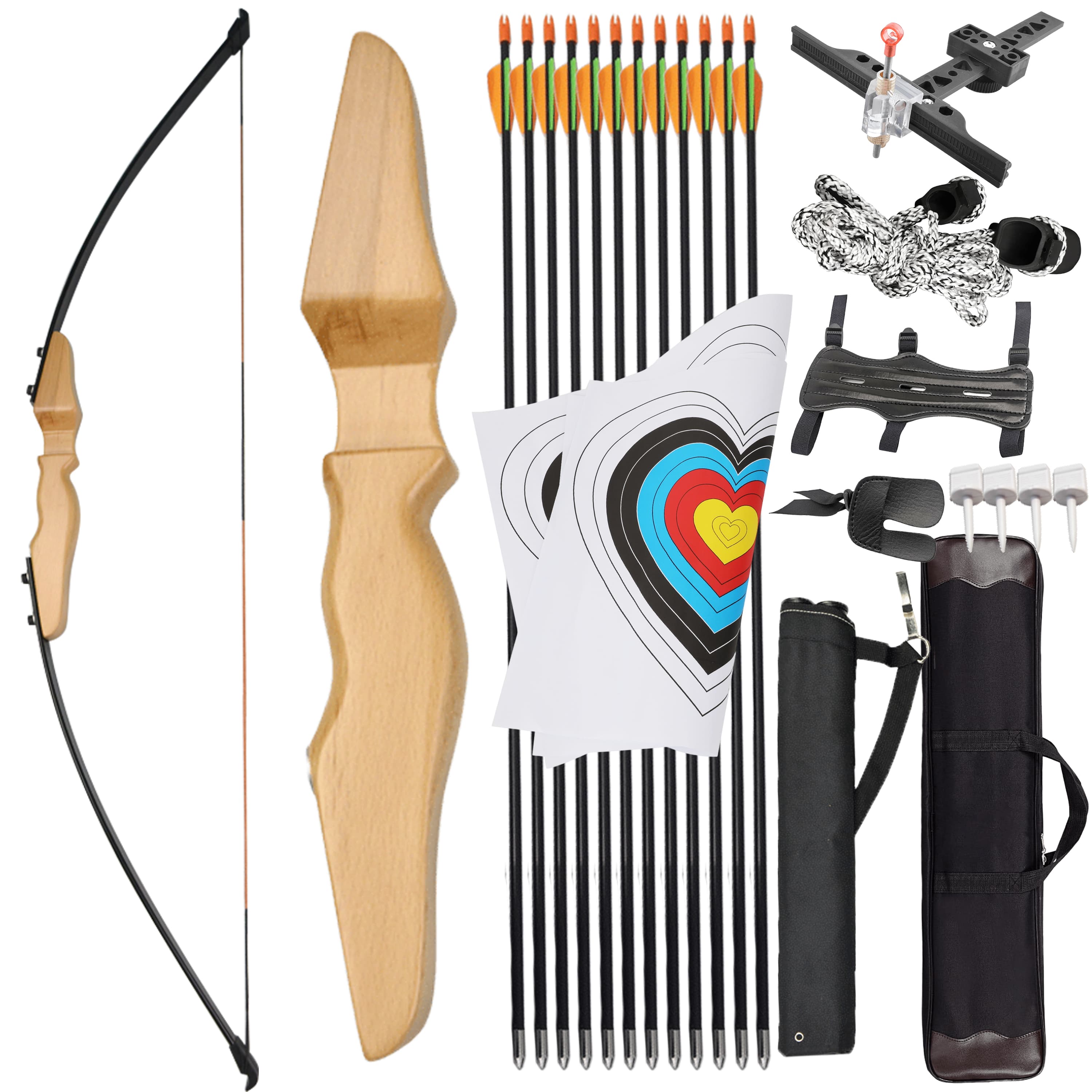 Archery 30lbs 40lbs Straight Bow Takedown Recurve Bow