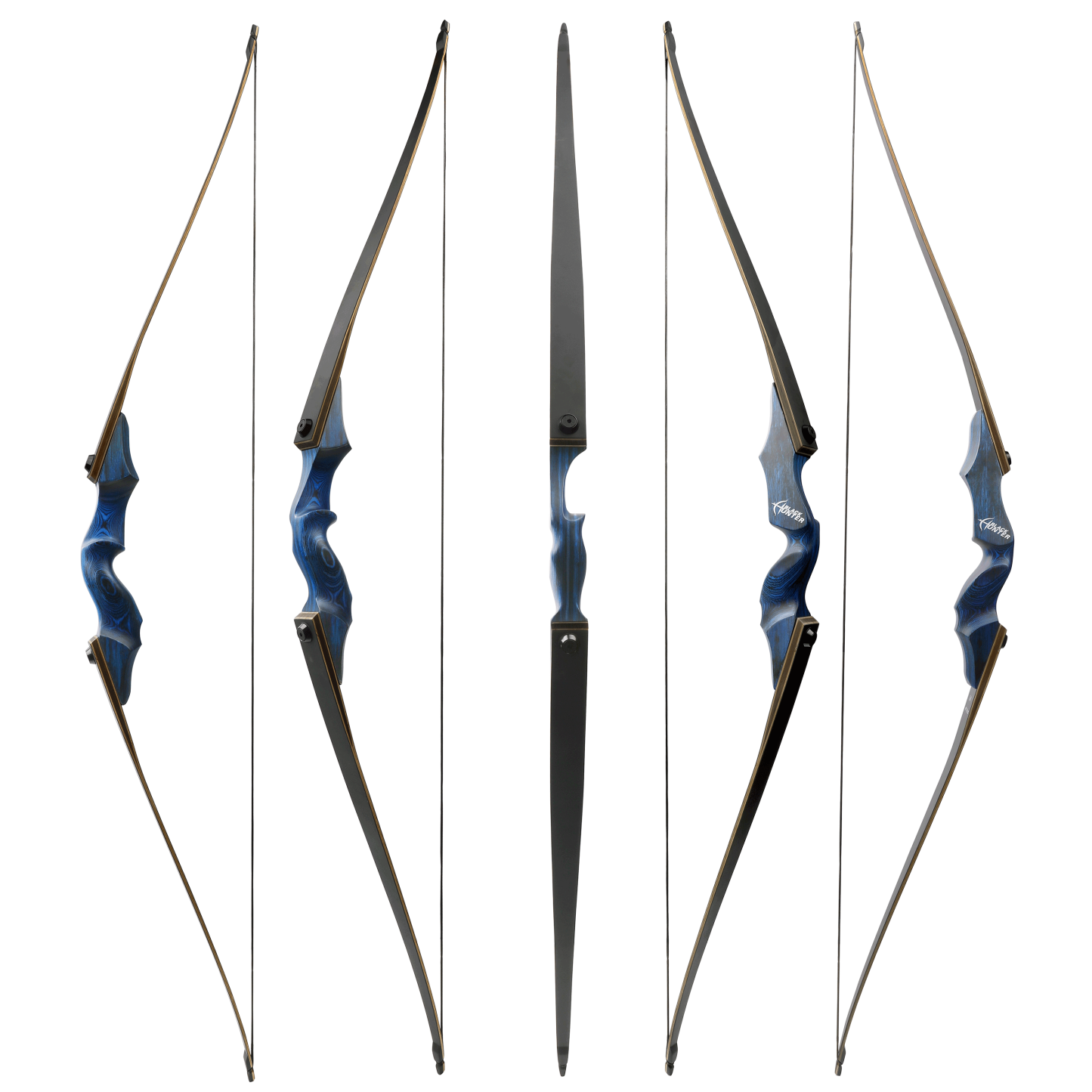 Black Hunter Longbow and Arrows Hunting Set 60" 20-60lbs LH RH