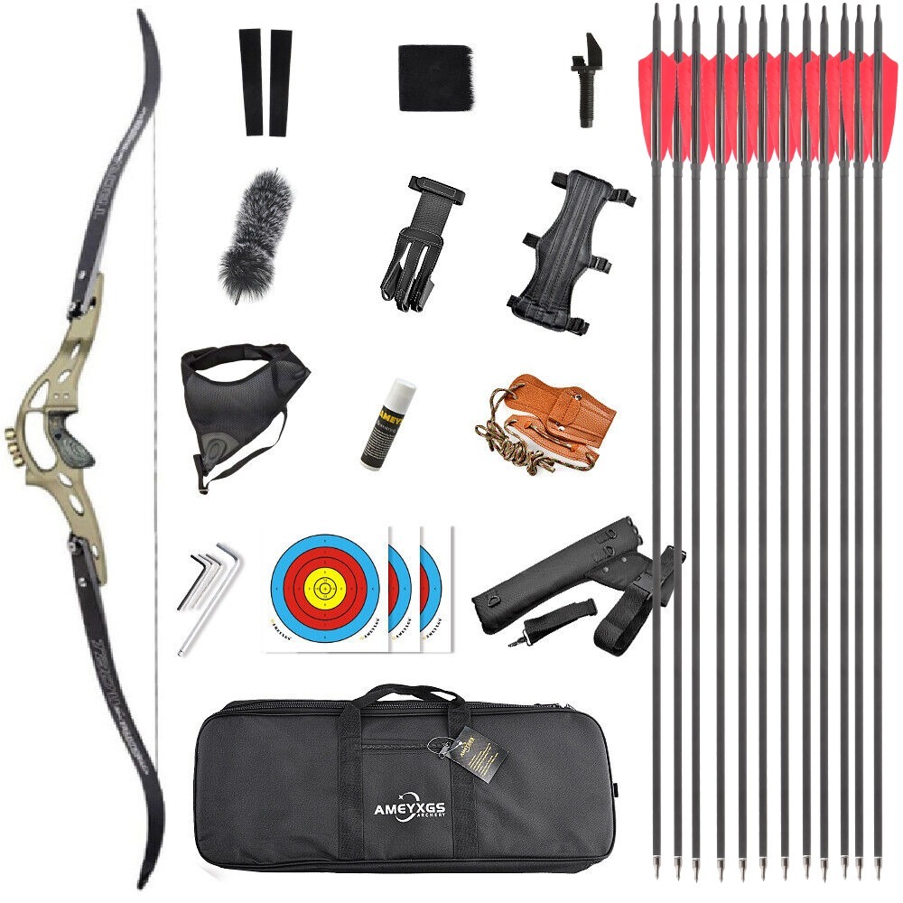 TBOW ILF American Hunting Recurve Bow and Arrow Set Takedown 62"