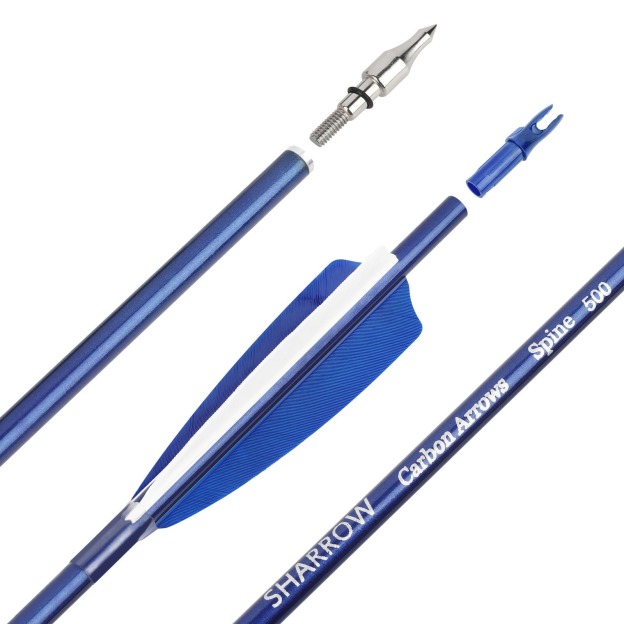 Hunting Feather Fletched Carbon Arrow SP500 Recurve bow Compound Bow