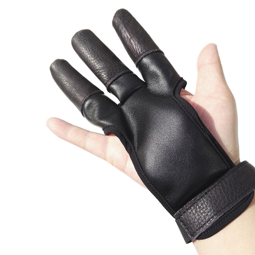 Premium Archery 3-Finger Glove  Cow Leather Adjustable LH RH
