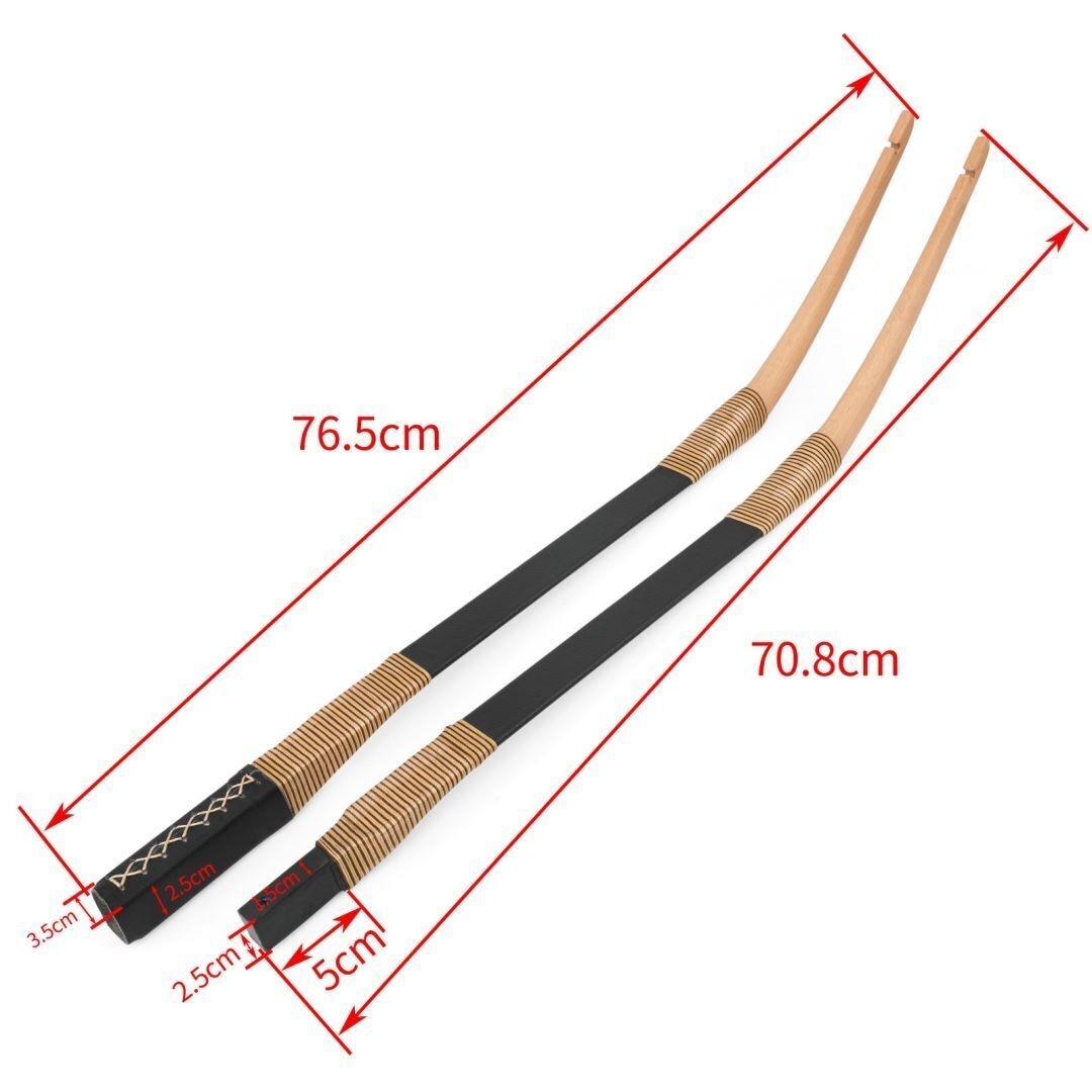 55inch Traditional Bow Handmade Wood Horse Bow 20-35lbs RH LH