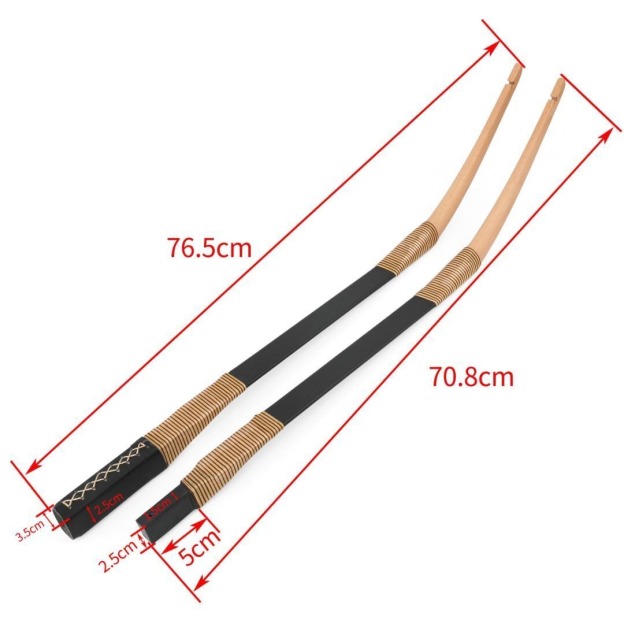 55inch Traditional Bow Handmade Wood Horse Bow 20-35lbs RH LH