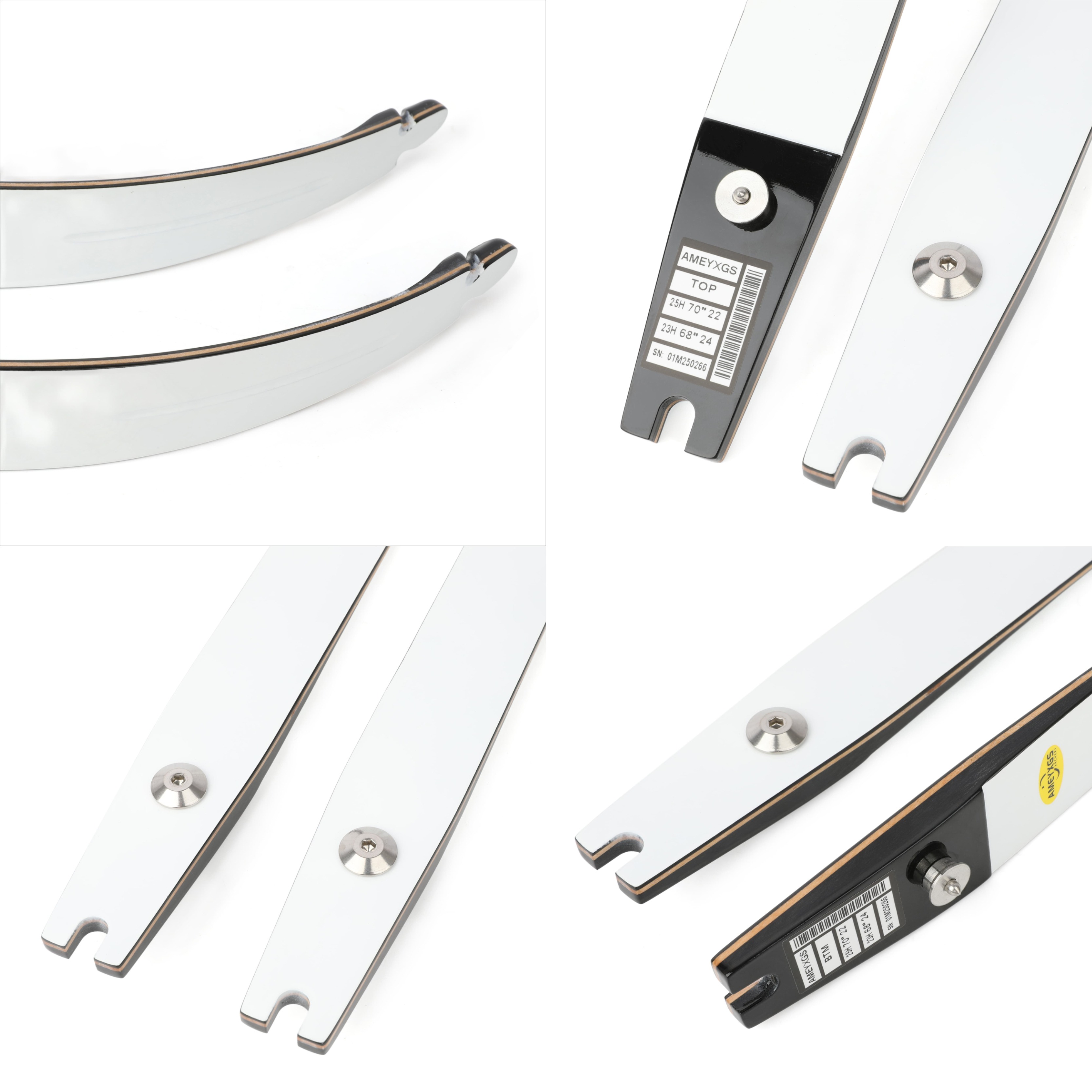 ILF Recurve Limbs Entry-Level Beginner Fiberglass Maple 66" 68" 70"