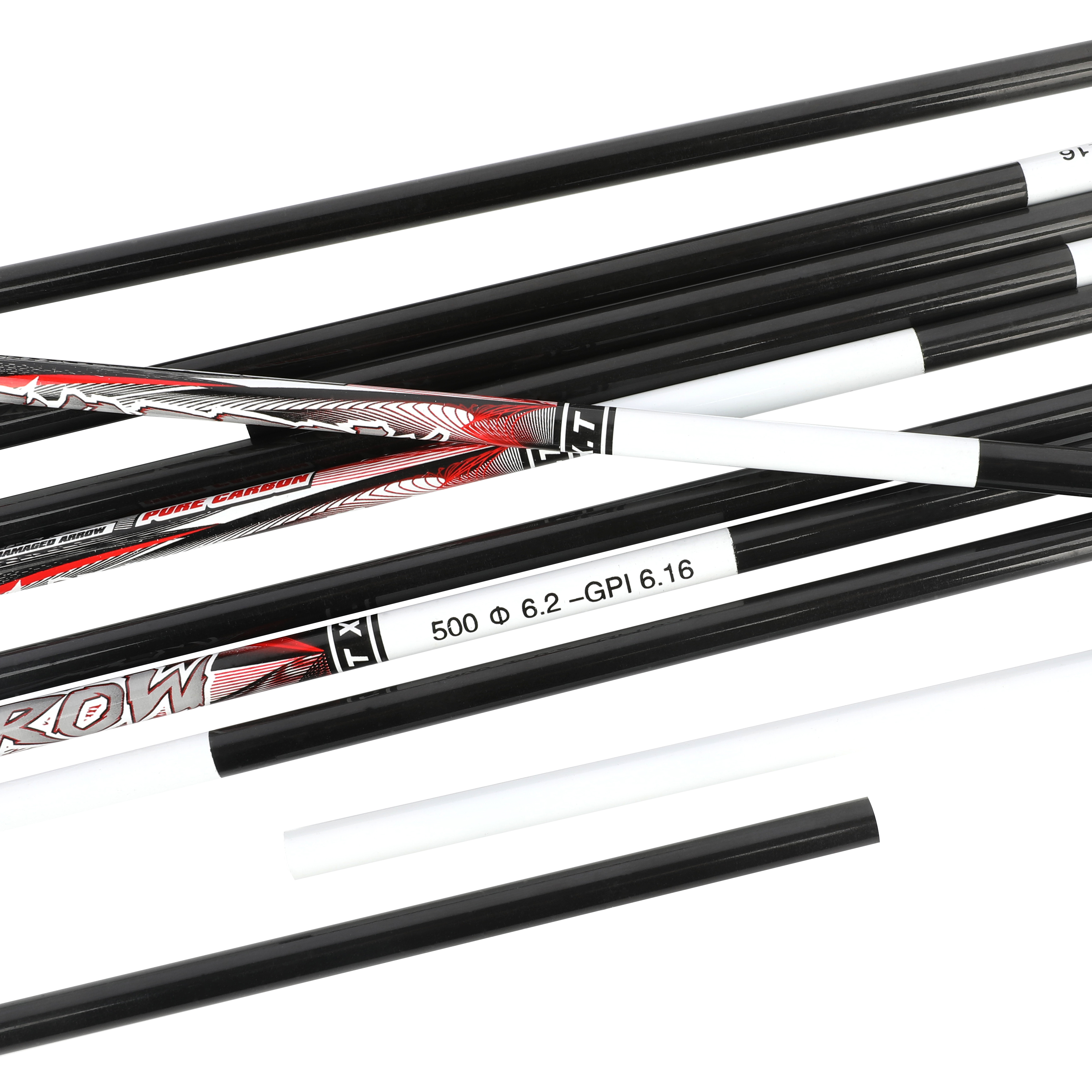Arrow Shafts (.003) 32" Pure Carbon ID6.2 SP300-800