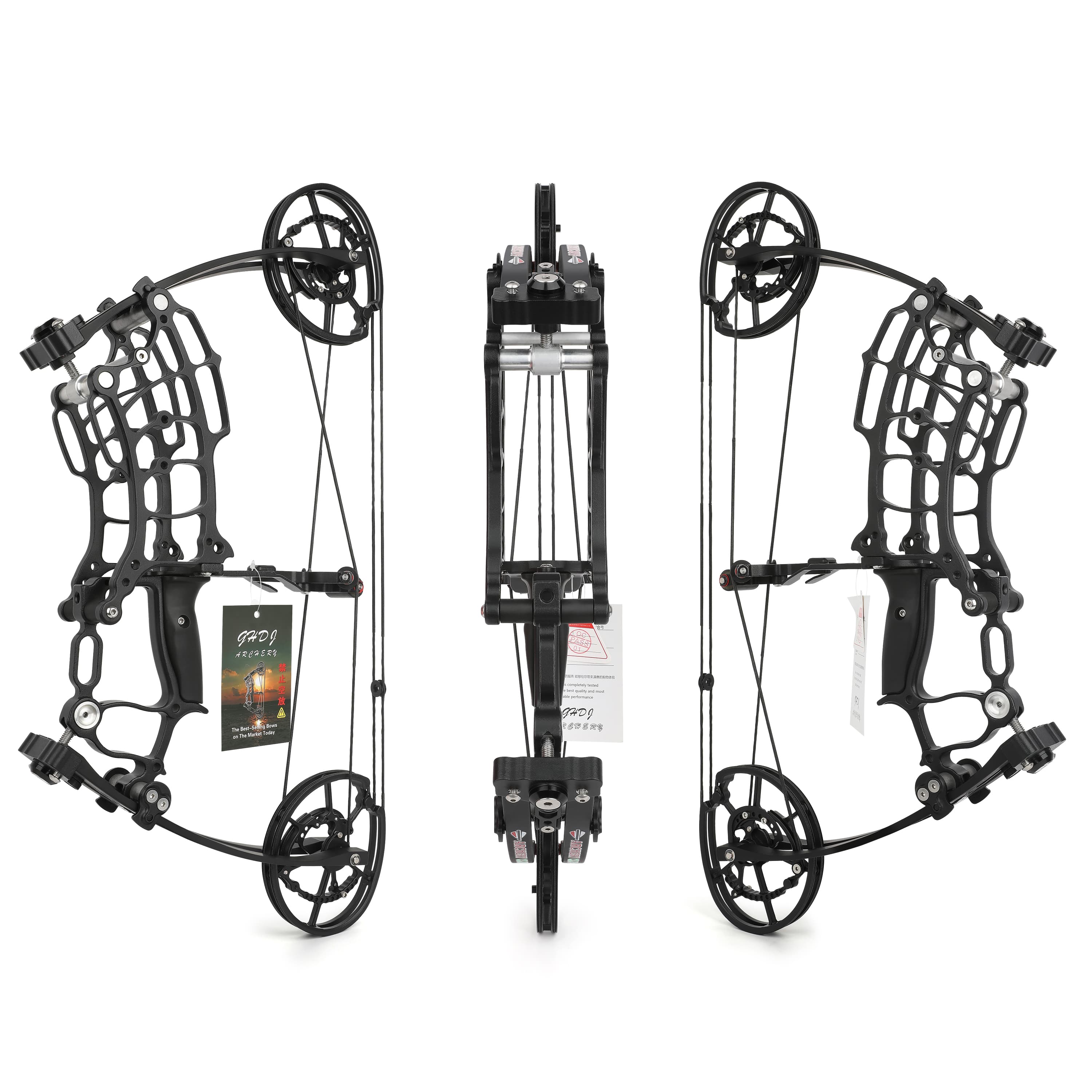 Dual-Use Compound Bow 19" Shoots Arrows Steel Balls 30-70lbs RH LH