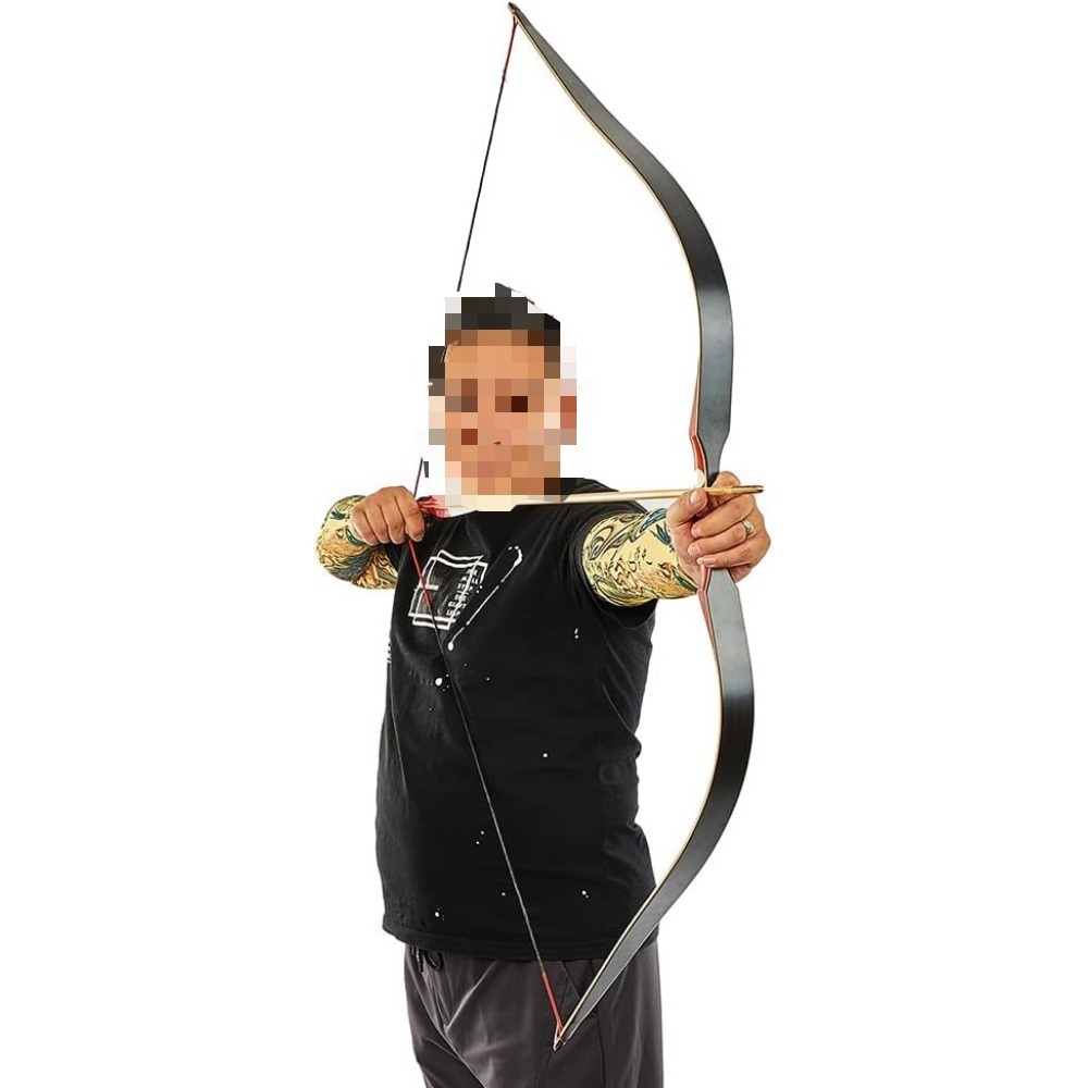 60'' One Piece Traditional Recurve Bow Hunting Longbow 20-60lbs LH RH 