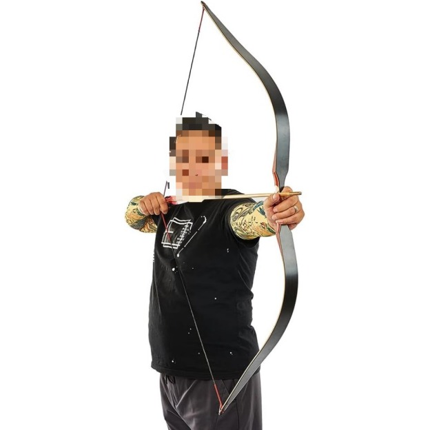 60'' One Piece Traditional Recurve Bow Hunting Longbow 20-60lbs LH RH 