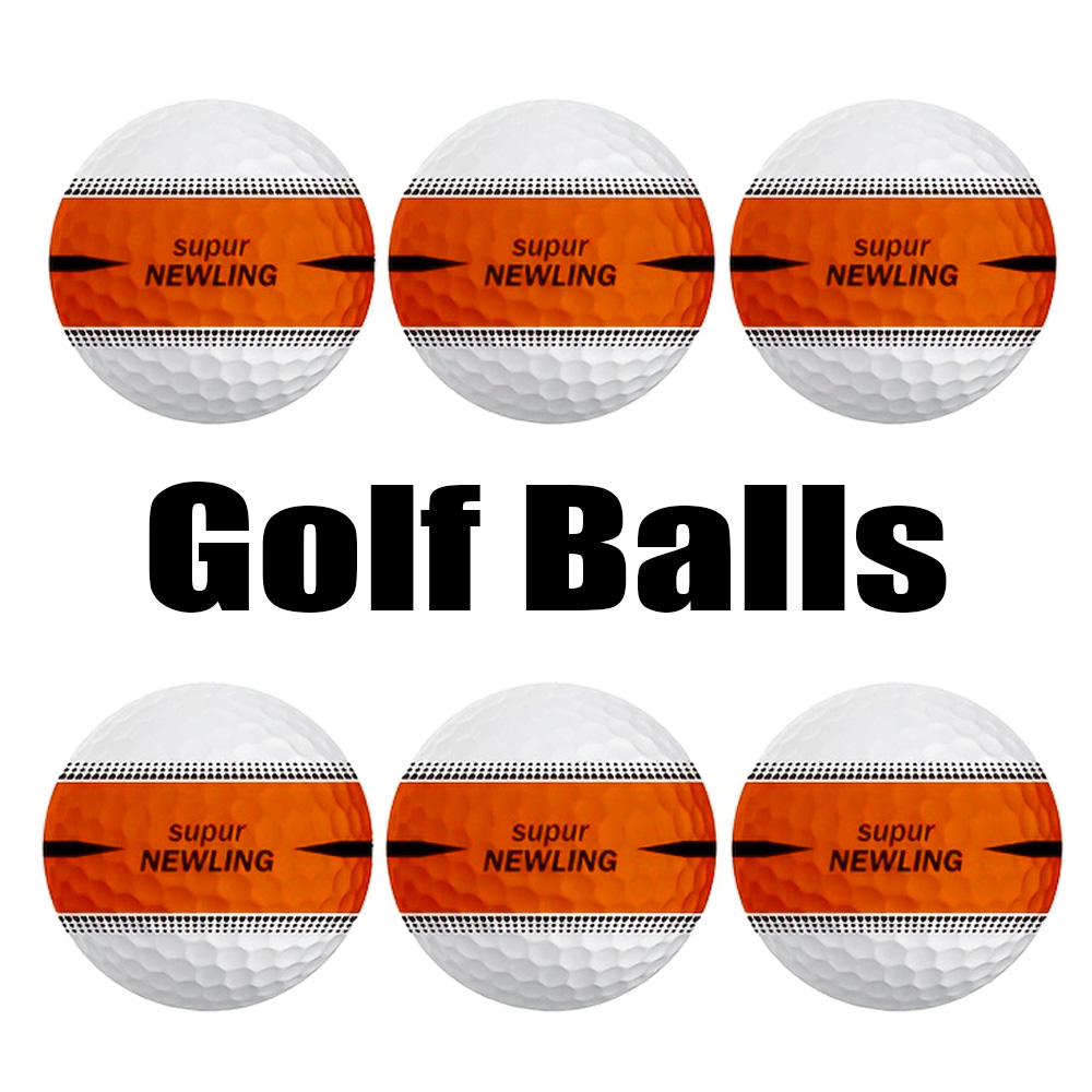 Rubber Golf Ball Practice Training Driving Range Indoor Outdoor 6pcs