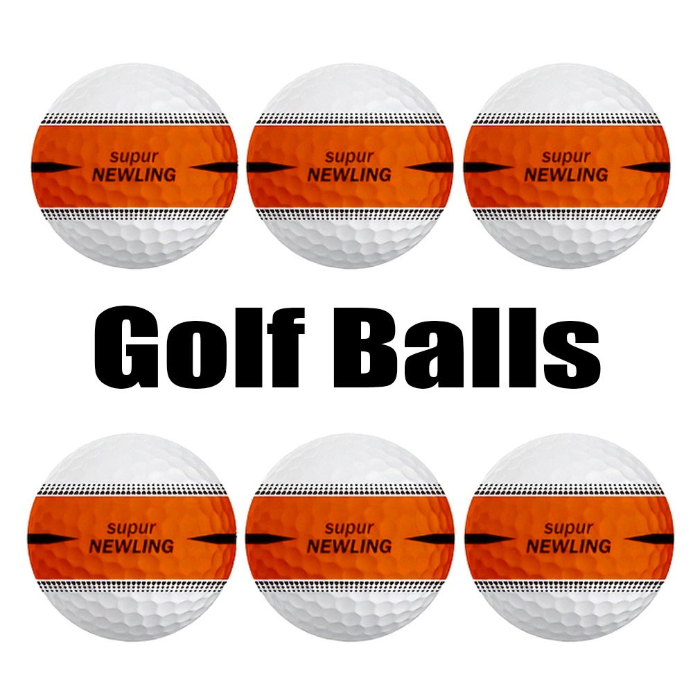 Rubber Golf Ball Practice Training Driving Range Indoor Outdoor 6pcs