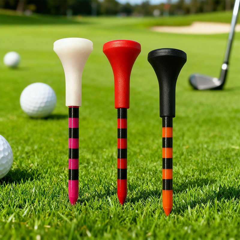 Professional 70/80mm Golf Tee Holder Colored Unbreakable Tees 