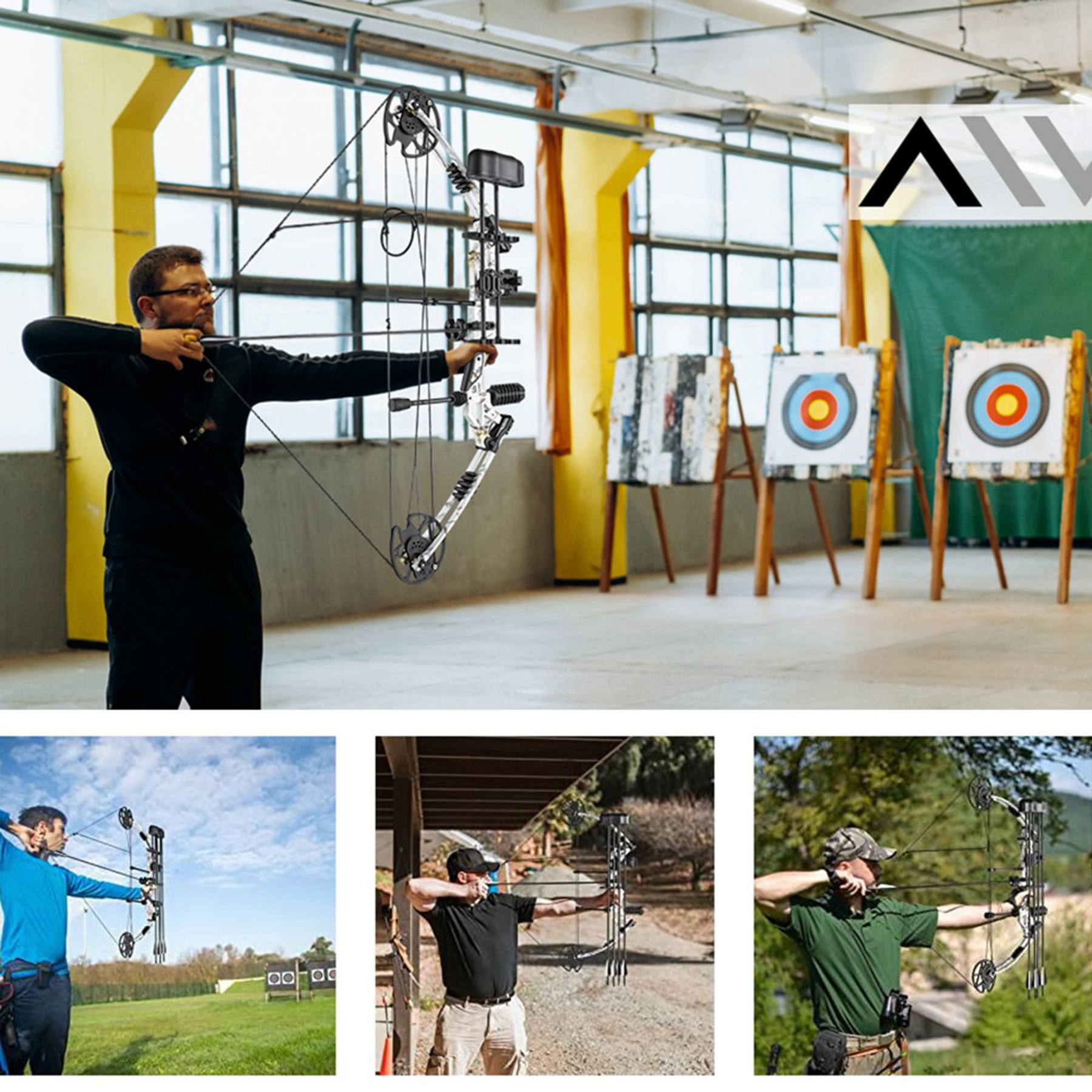 KAIMEI HAN Compound Bow 30-70lbs Archery Target Bow and Arrows