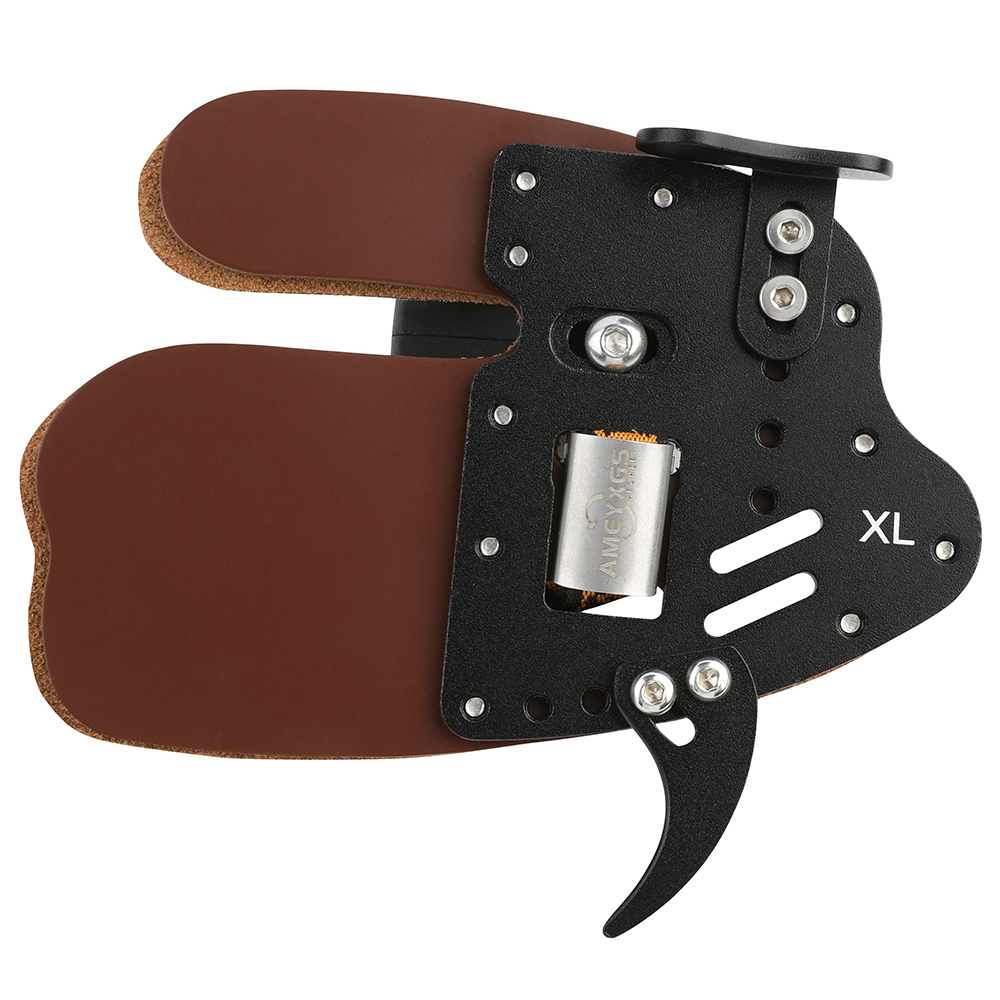 Finger Tab Archery Guard Cow Leather Bowstring Protector Gear LH RH