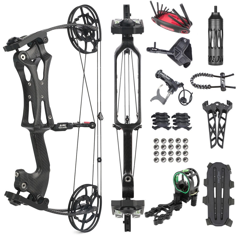 ALIEN Carbon Compound Bow Steel Ball Arrows  Hunting Fishing RH LH