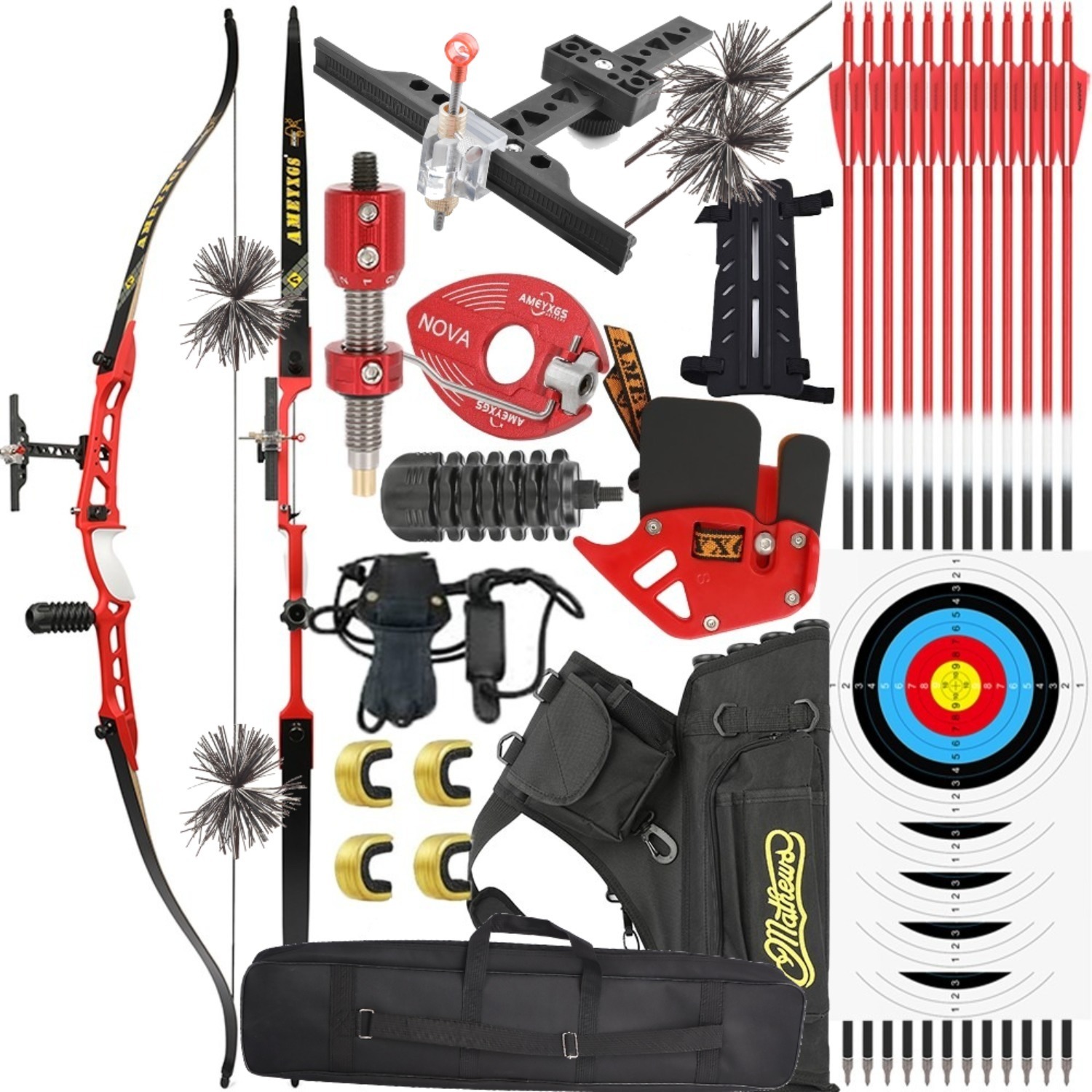 Target Recurve Bow 66" 68" 70" Olympic Complete Competition Package