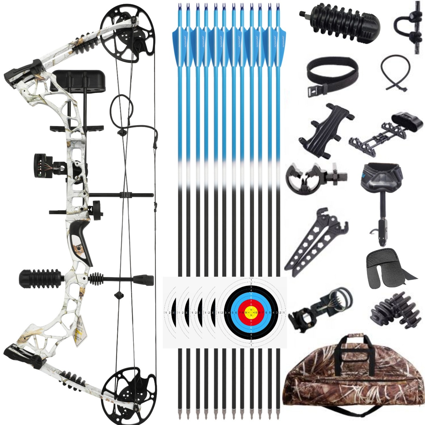 Hunting Compound Bow Arrows Set 30-70lbs Archery Shooting