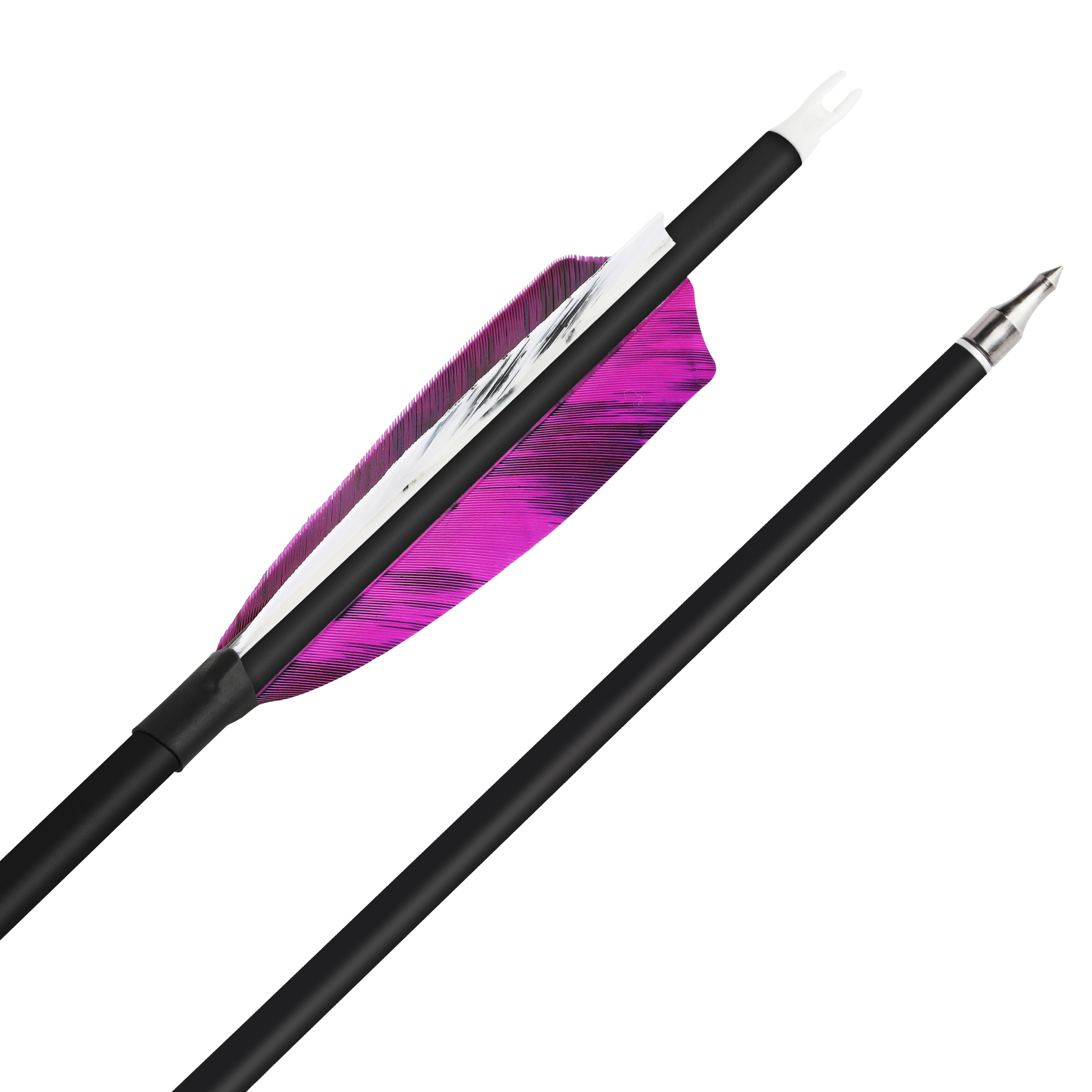 Hunting Practice Arrow Natural Feather Carbon Spine 500