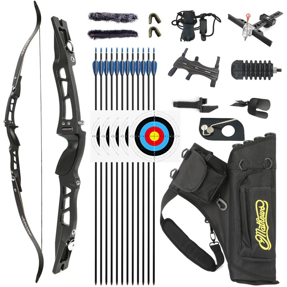 JUNXING F167 66" Youth ILF Target Recurve Bow 20-40lbs Youth Beginner