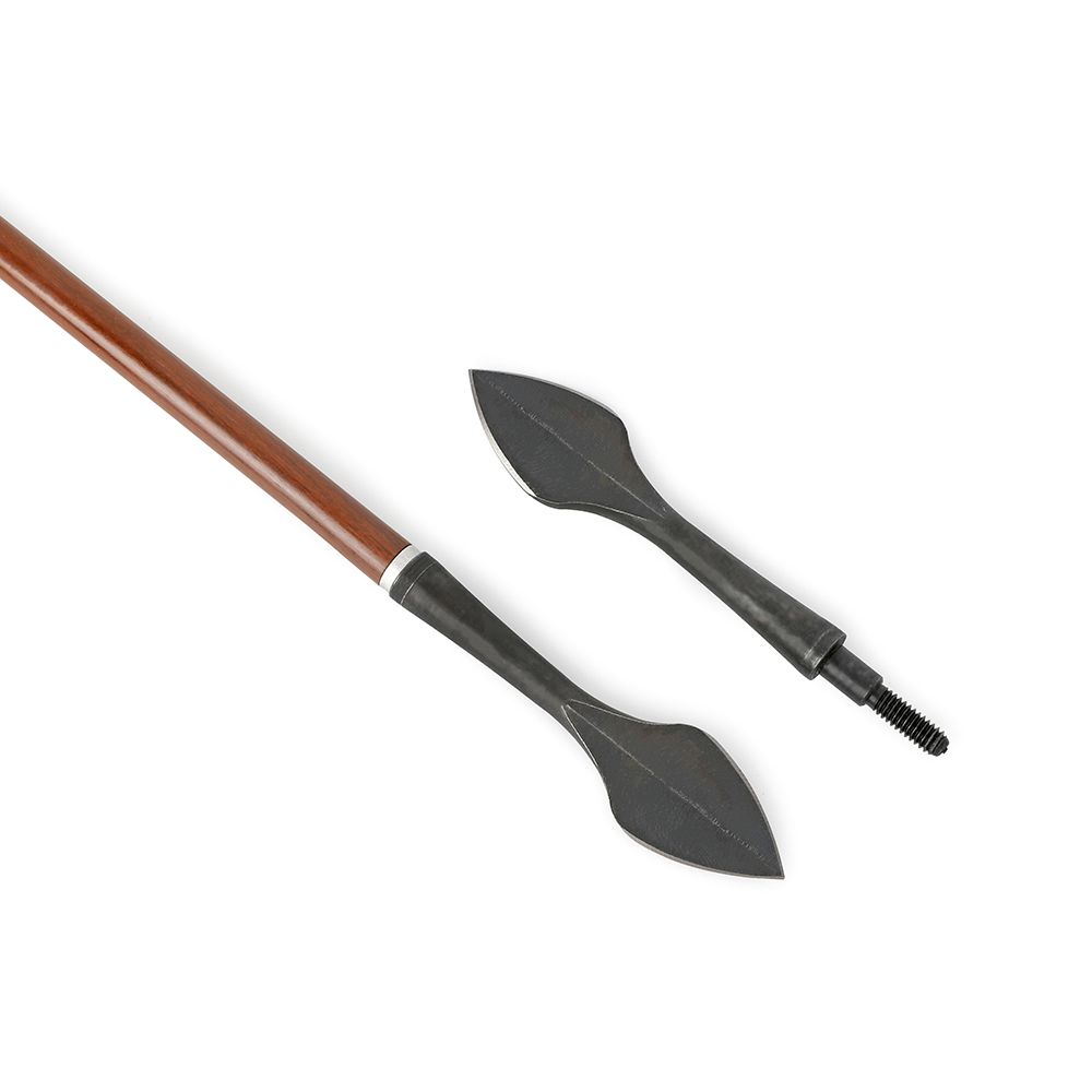 Black Steel Screw-In Points 6pcs for Bow Hunting & Target Practice