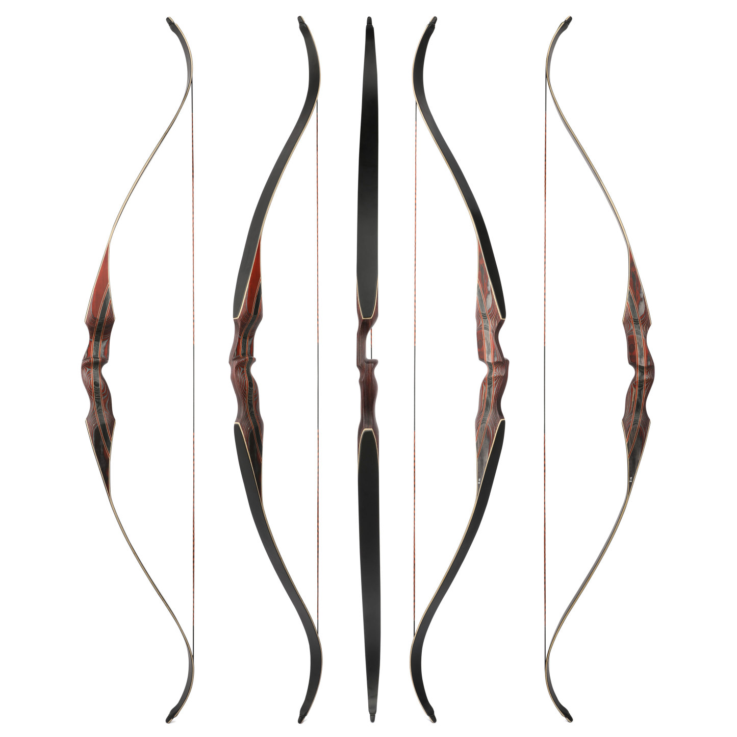 64'' Traditional Recurve Bow Longbow 30-60lbs Horsebow One Piece