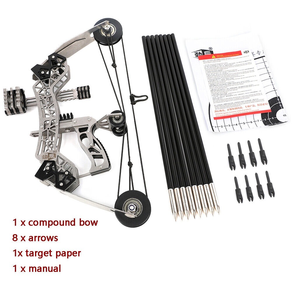 Mini Compound Bow Arrows Kit 10" Archery Gift Target Practice