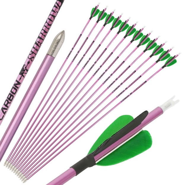 Target Arrows Pure Carbon 400-1000 Spine ±0.006" Turkey Feather 