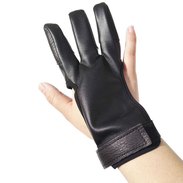 Premium Archery 3-Finger Glove  Cow Leather Adjustable LH RH