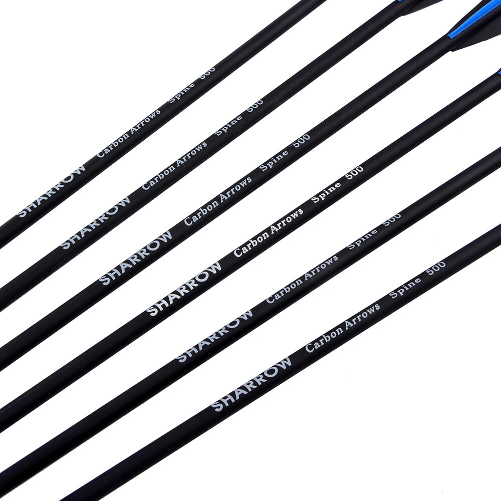 500 Spine Carbon Arrows Hunting & Target Practice (12-Pack)