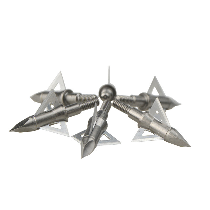 100 Grain Hunting Broadheads Precision Stainless Steel Arrow Tips