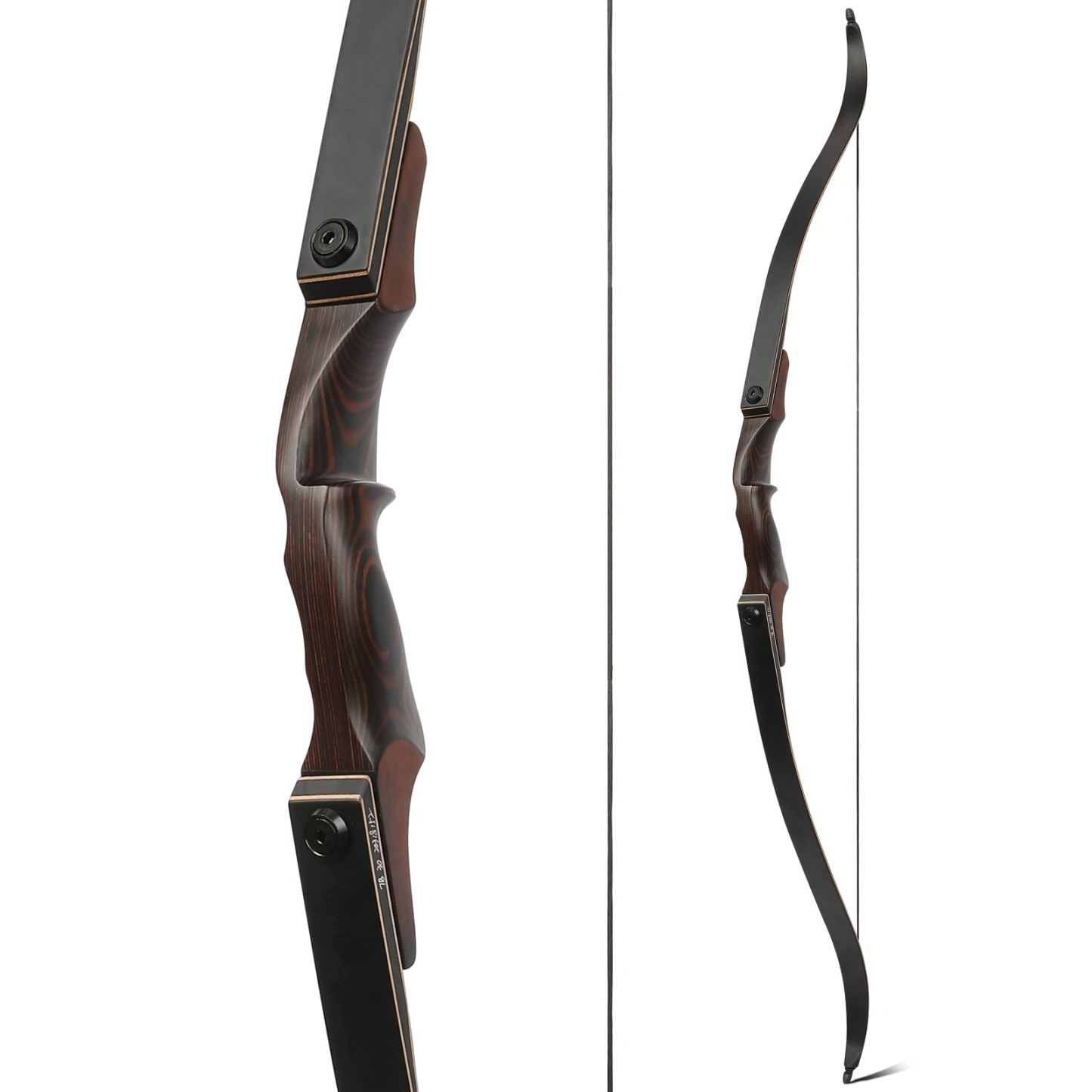 60" Traditional Recurve Bow Hunting Set 25-60lbs