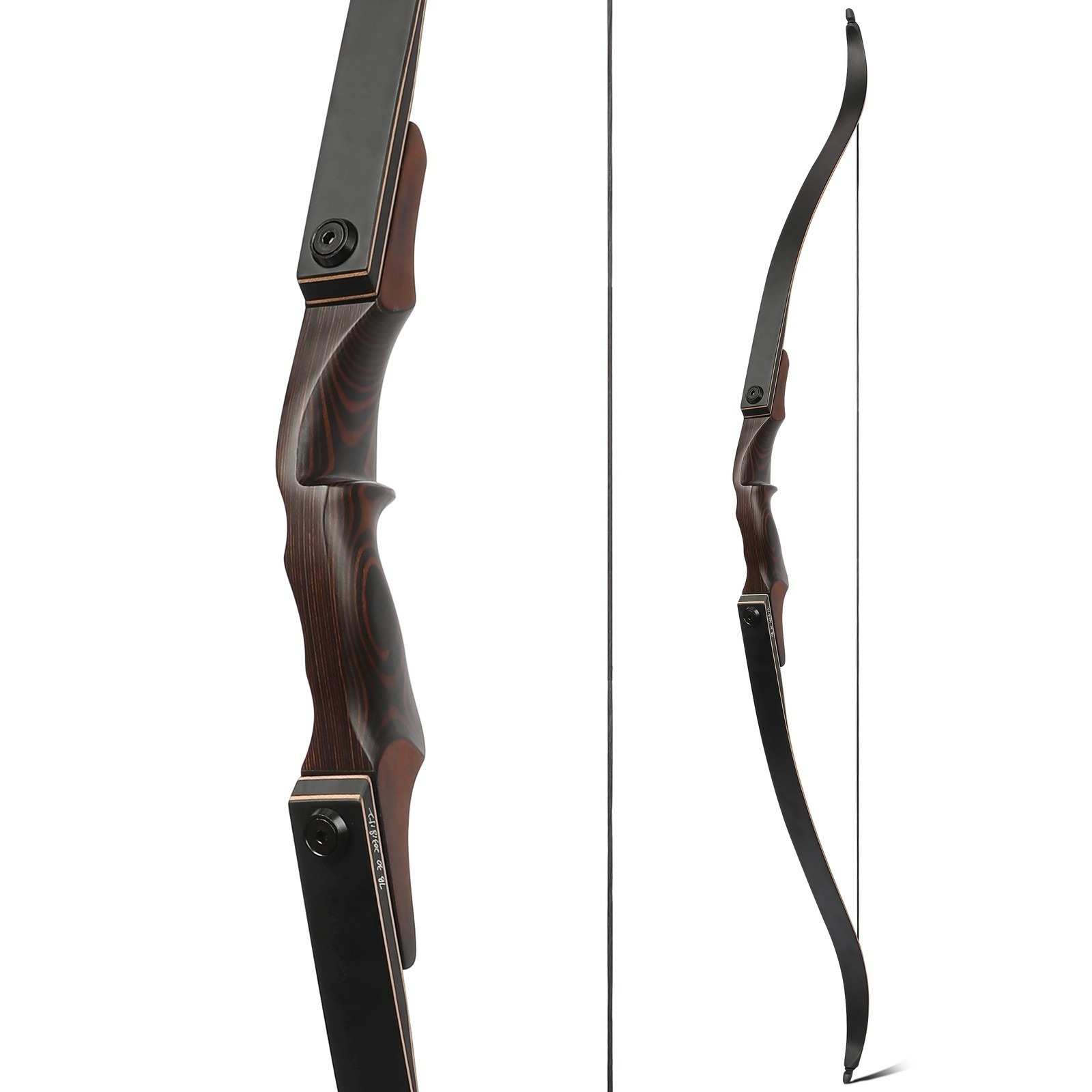 60" Traditional Recurve Bow Hunting Set 25-60lbs
