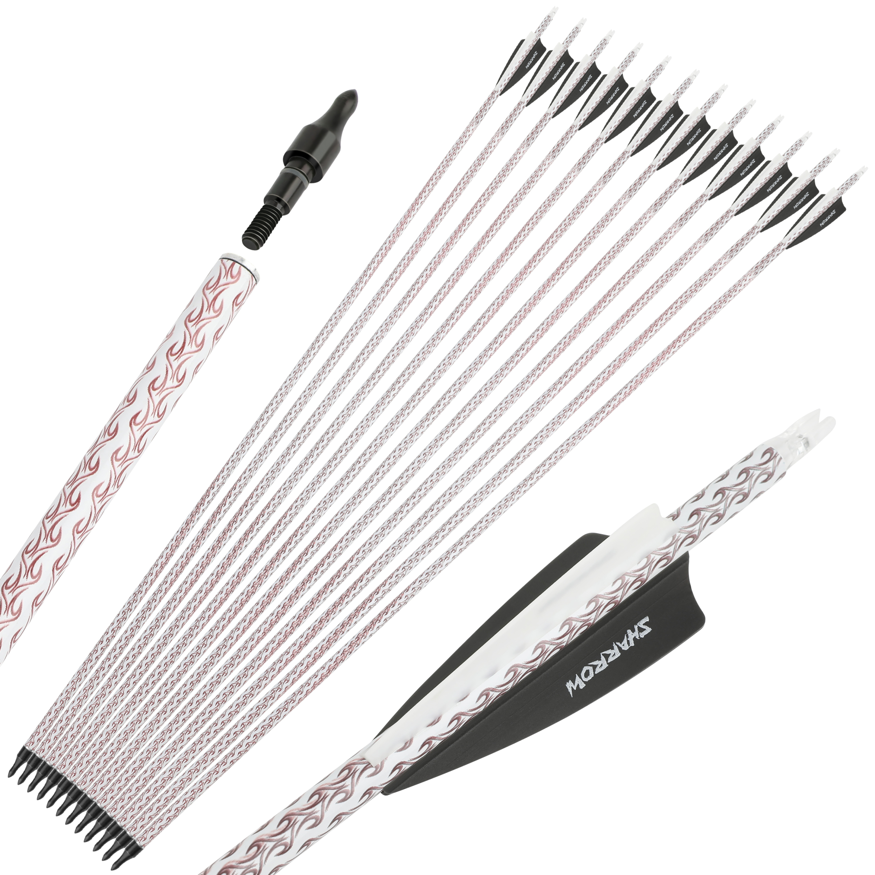 Carbon Arrows 30" Spine 500 Vanes Target Recurve Bow Hunting Archery