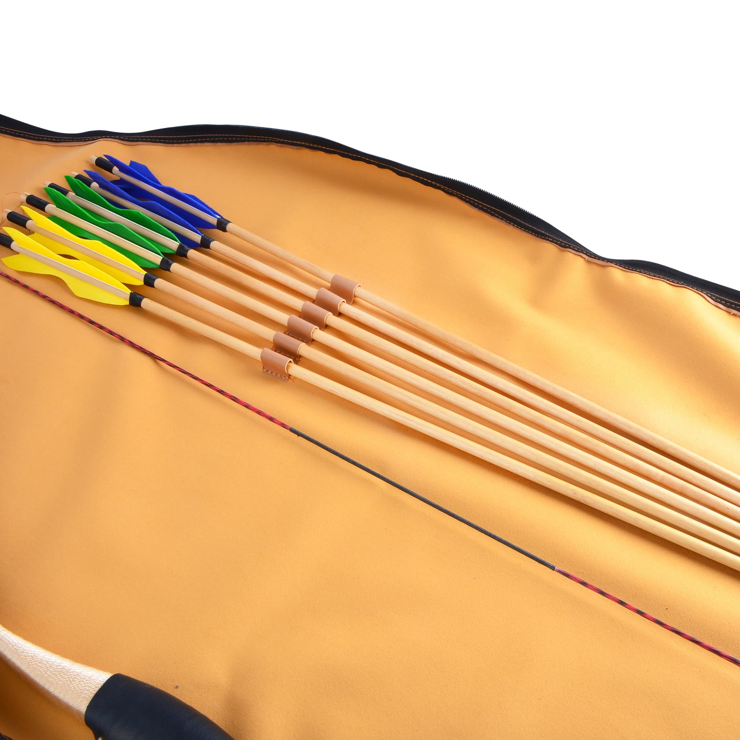 Traditional Recurve Bow Case PU Leather Protective Storage