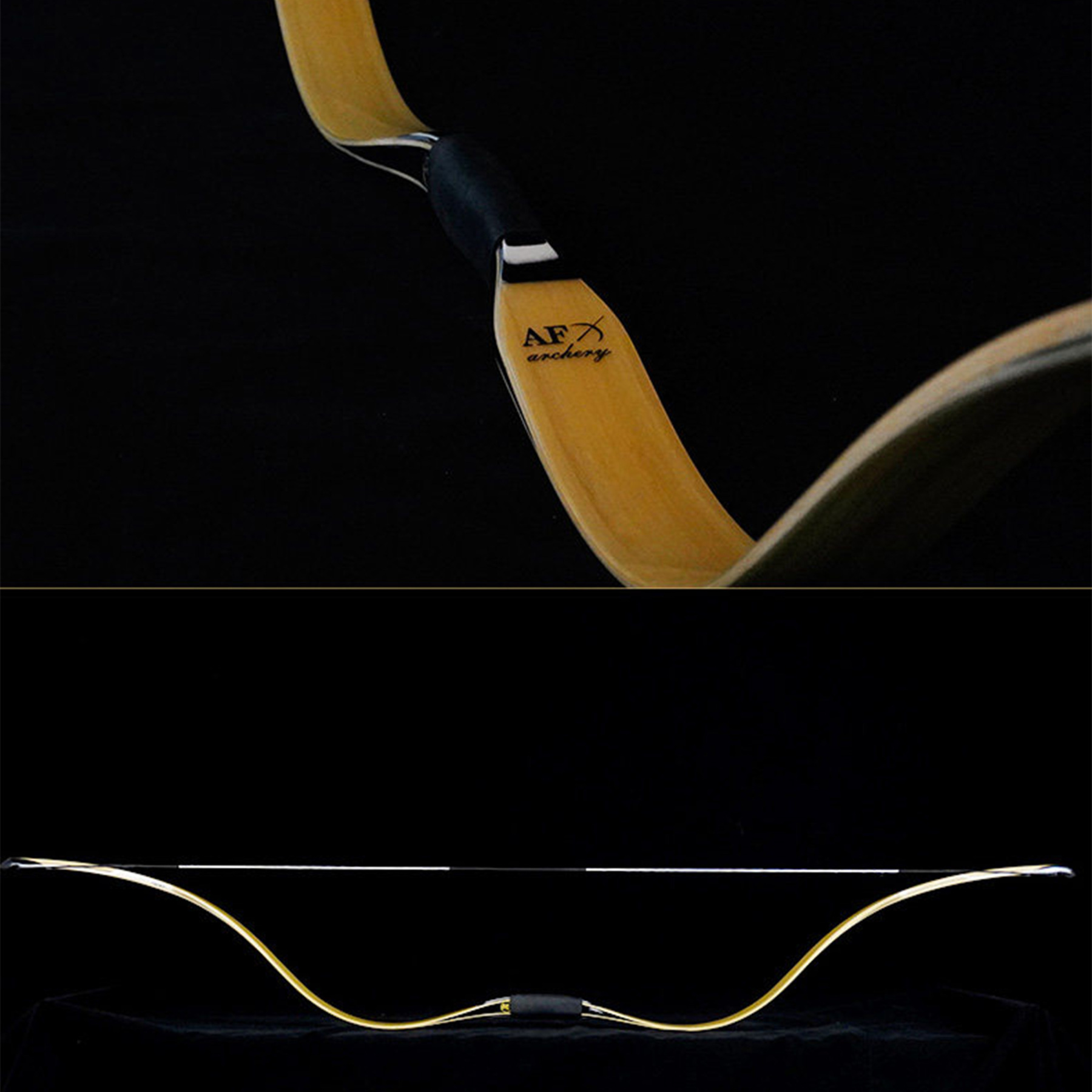 AF ZhuRan Archery Bow Traditional Laminated 65" 20-50lbs