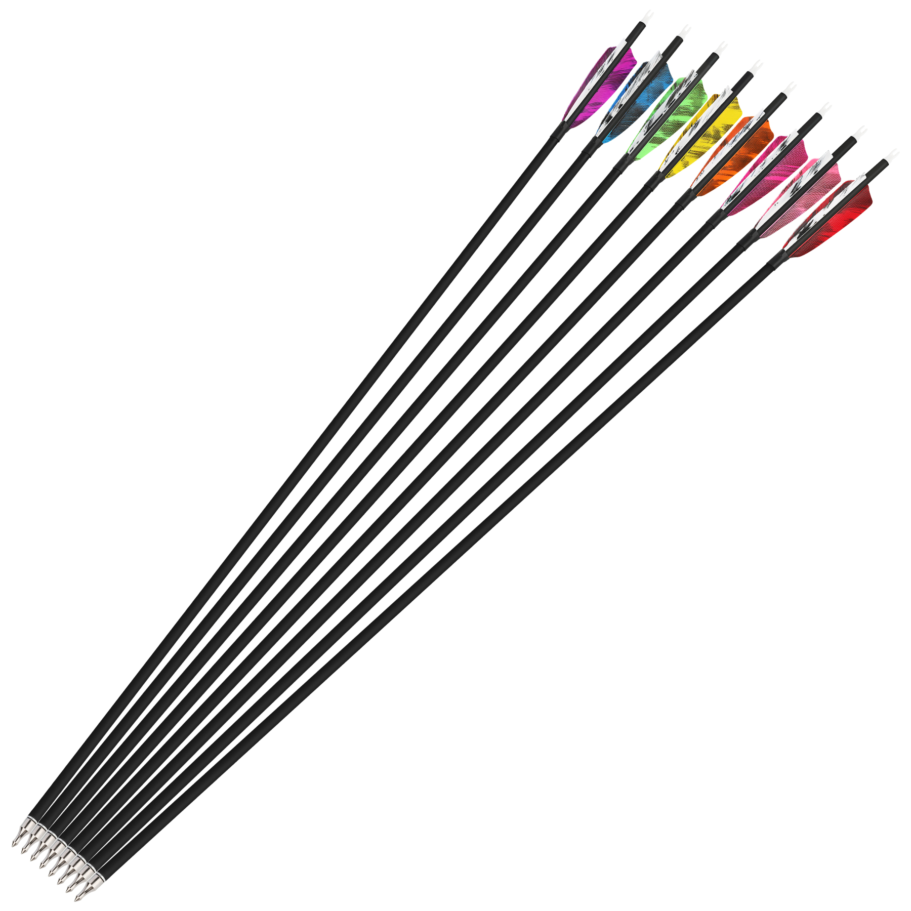 Hunting Practice Arrow Natural Feather Carbon Spine 500