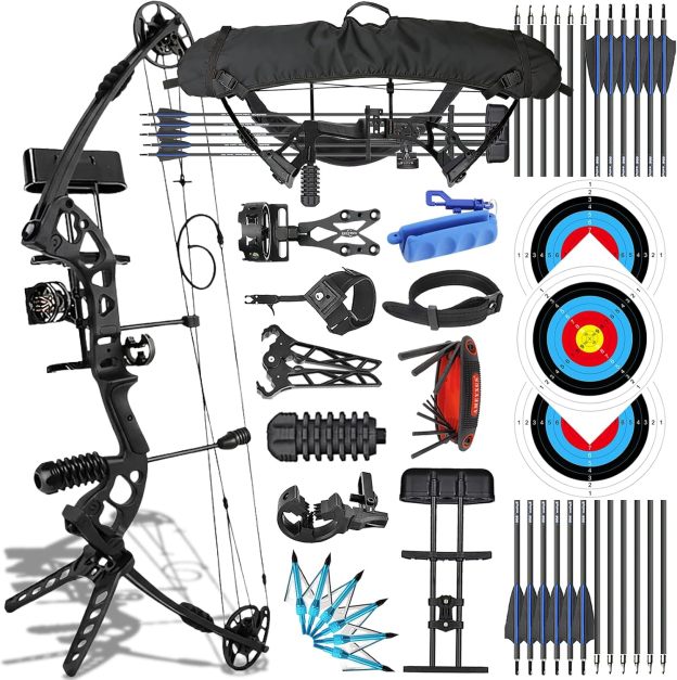 JUNXING BATTLESHIP Compound Bow Kit 30-55lbs Adjustable