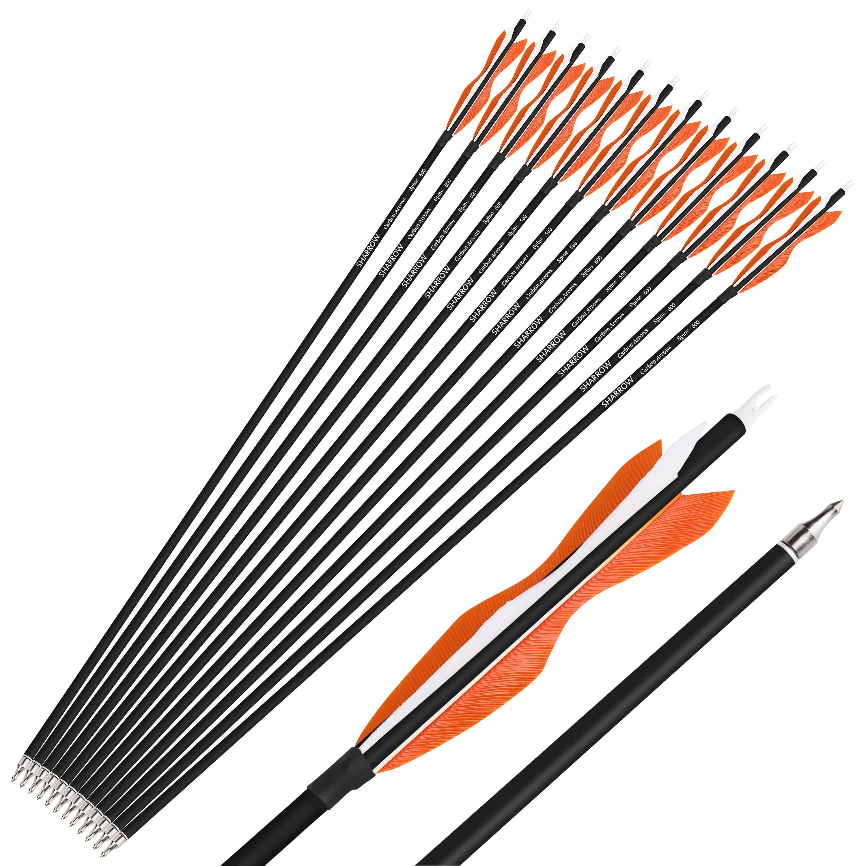 Carbon Archery Arrows Hunting & Target Natural Feather Fletching