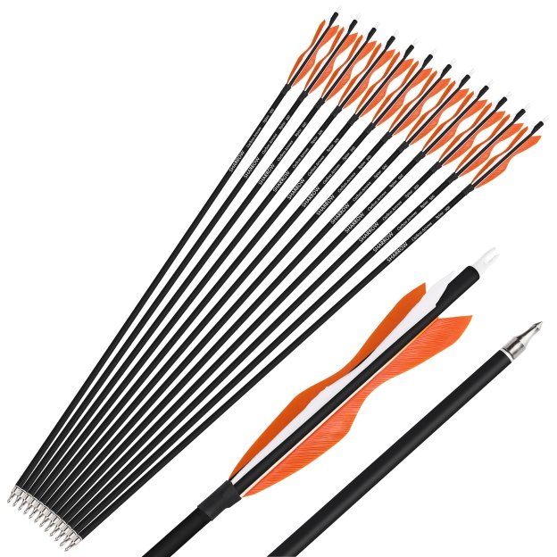 Carbon Archery Arrows Hunting & Target Natural Feather Fletching
