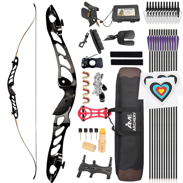 ]Archery18-38lbs Traditional Recurve bow Hunting Target