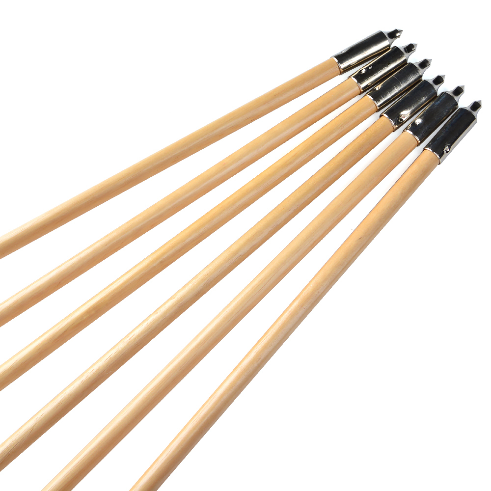 32" Indonesian Ramin Wood Arrows, 4-Fletch Natural Turkey Feathers