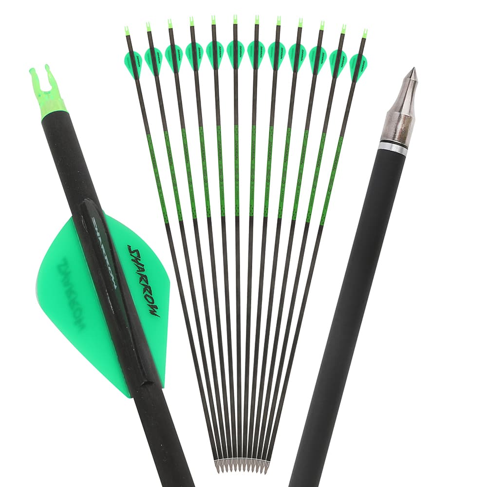 Pure Carbon Archery Arrows 30" SP300-800 for Compound/Recurve