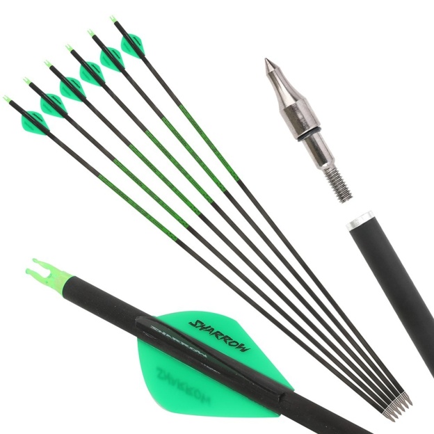 Pure Carbon Archery Arrows 30" SP300-800 for Compound/Recurve