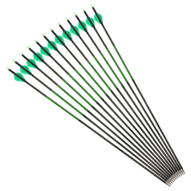 Pure Carbon Archery Arrows 30" SP300-800 for Compound/Recurve