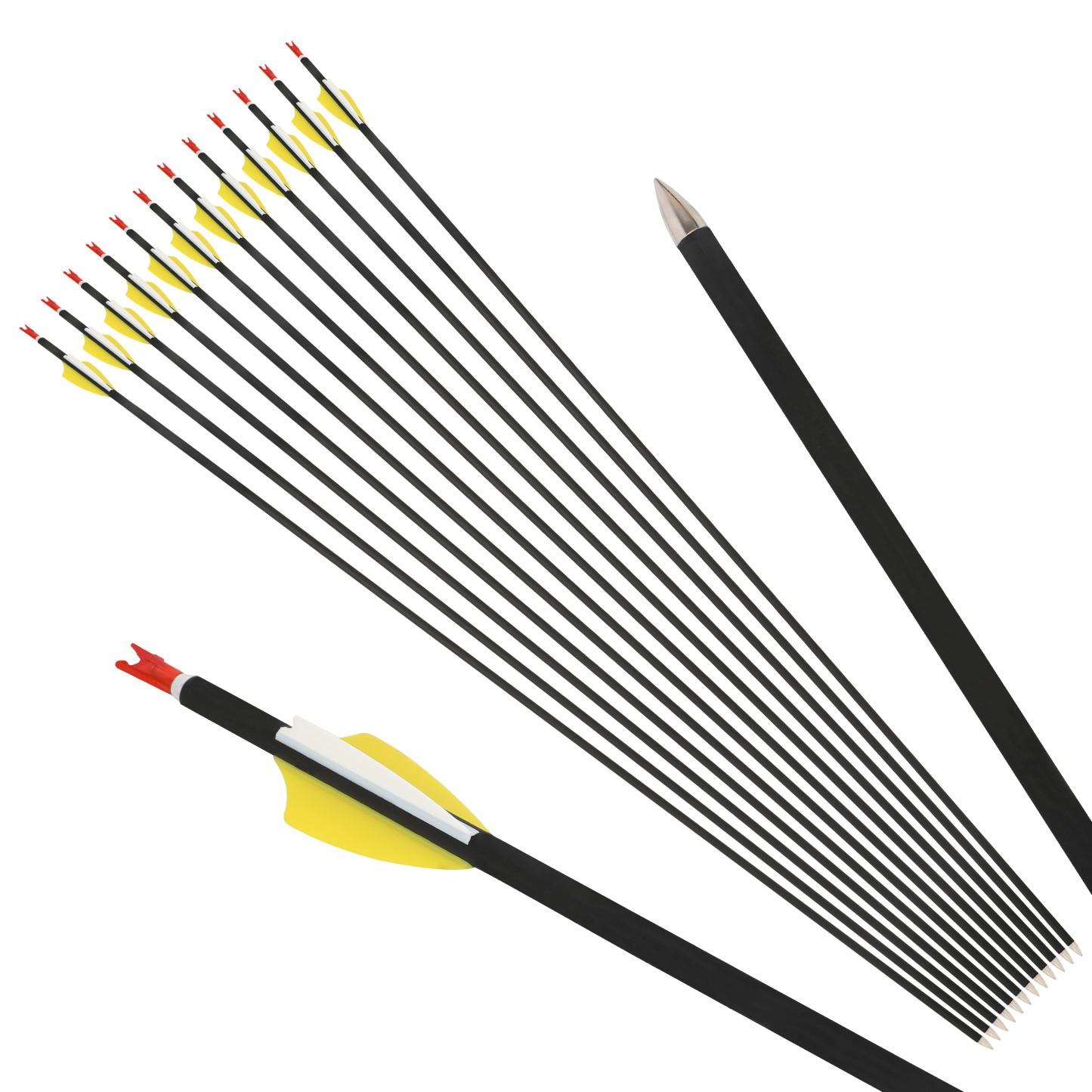 Carbon Arrows for Compound Recurve Bows Hunting Target Practice SP1000