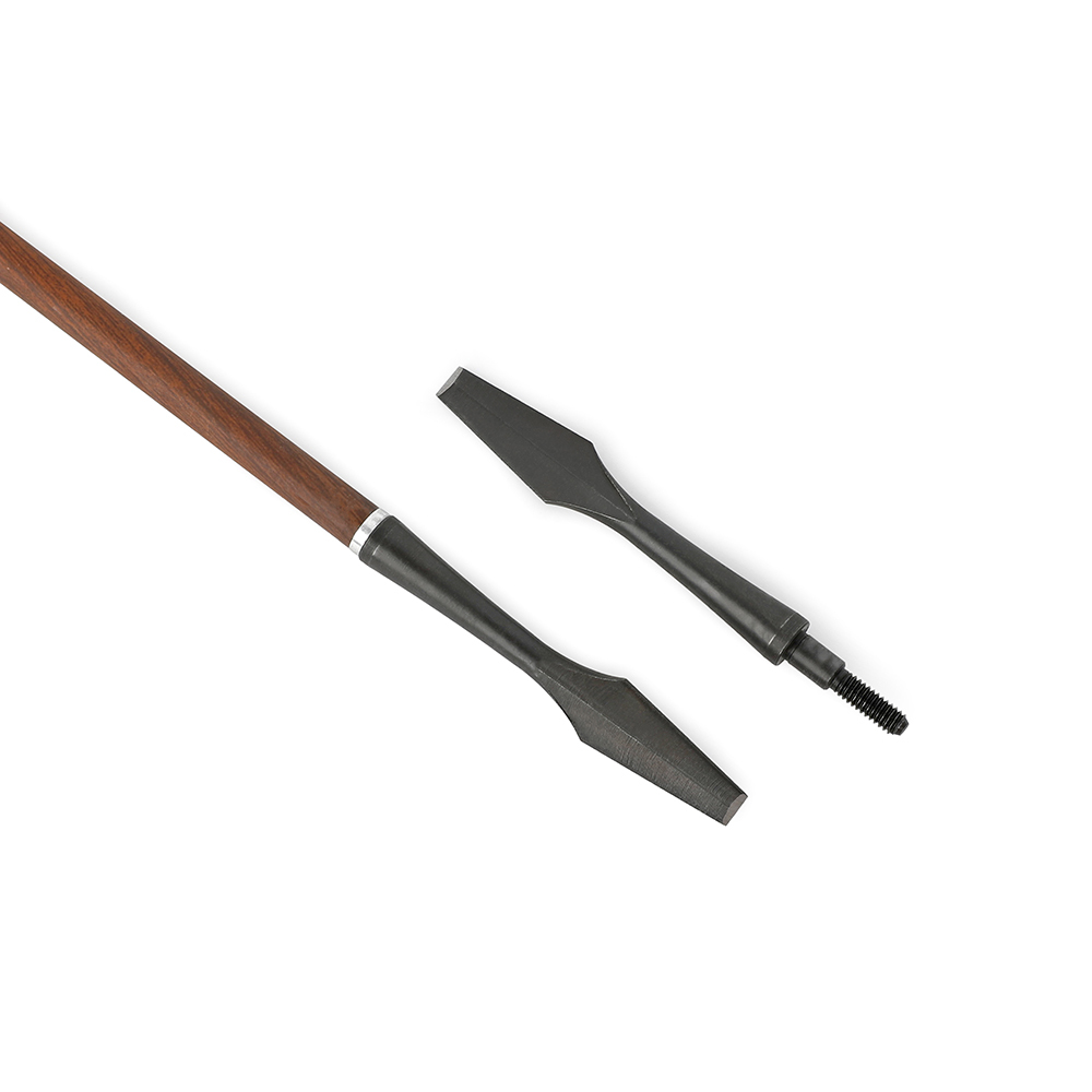 Black Steel Screw-In Points 6pcs for Bow Hunting & Target Practice