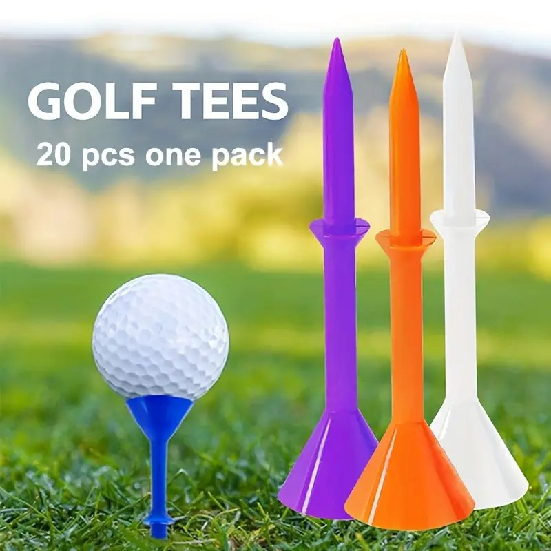83mm Golf Tees 50pcs Pack, Durable Mixed Rubber Compound Material